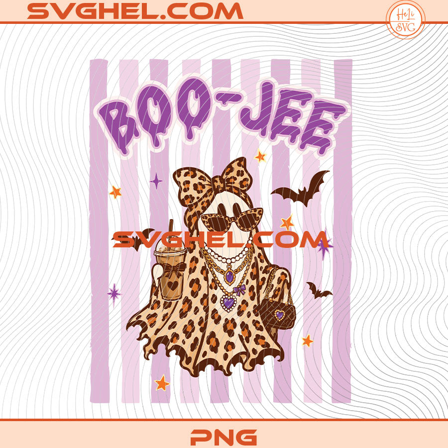 Boo Jee Leopard Ghost Png Halloween Fall Ghost Png