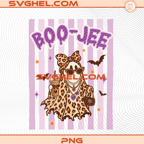 Boo Jee Leopard Ghost Png Halloween Fall Ghost Png