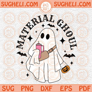 BooJee Svg Material Ghoul Svg Tumbler Inspired Ghost Svg Halloween Svg Png Dxf Eps Files