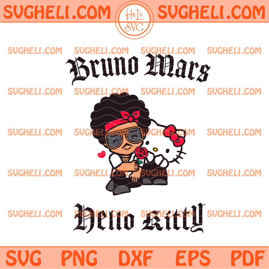 Bruno Mars Hello Kitty Svg,Bruno Mars Romantic Tour 2026 Svg