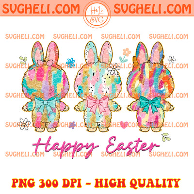 Brushstroke Happy Easter Labubu Png Coquette Bow Labubu Png