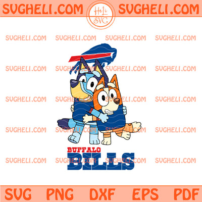 Buffalo Bills Bluey & Bingo Football Svg Bluey NFL Svg