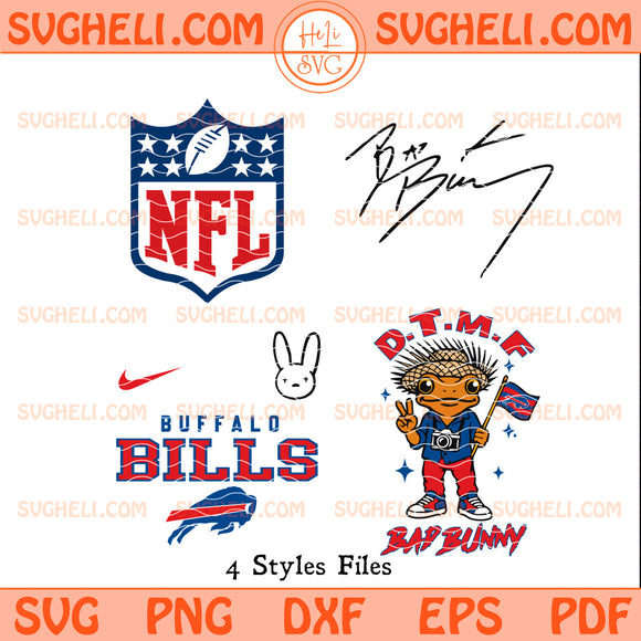 Buffalo Bills NFL Bad Bunny Svg Buffalo Bills SuperBowl Svg