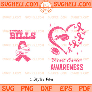 Buffalo Bills October Breast Cancer Awareness Svg