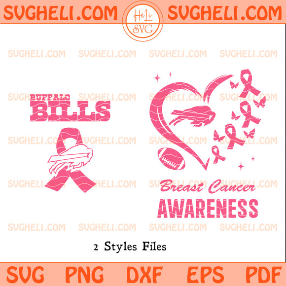 Buffalo Bills October Breast Cancer Awareness Svg