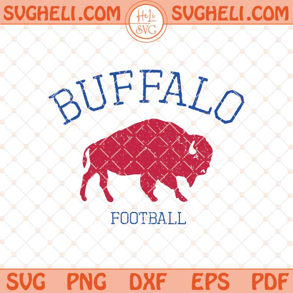 Buffalo Football Vintage Svg Retro Buffalo Football Svg Png Dxf Eps Files