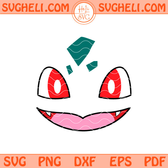 Bulbasaur Face Svg Pokemon Bulbasaur Svg Pokemon Face Svg Png Dxf Eps Files