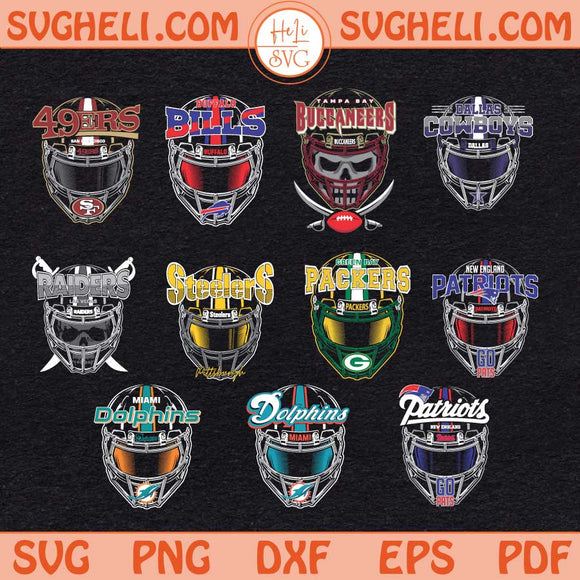 Bundle American Football Teams Svg Bundle Football Svg Png Dxf Eps Files