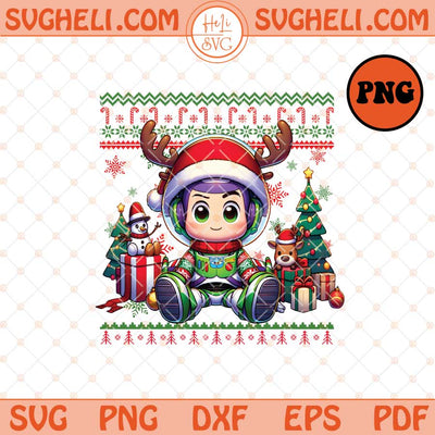 Buzz Lightyear Ugly Christmas Sweater Png Toy Christmas Png Sublimation Files