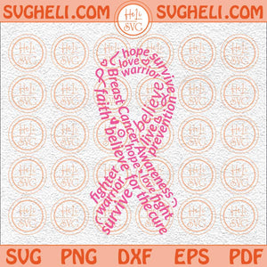 Cancer Awareness Svg Cancer Quote Svg Typography Svg Ribbon Svg Png Dxf Eps Files