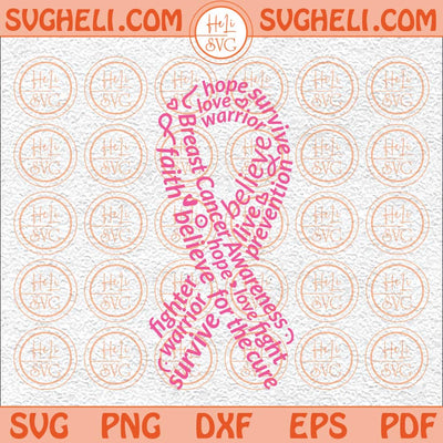 Cancer Awareness Svg Cancer Quote Svg Typography Svg Ribbon Svg Png Dxf Eps Files