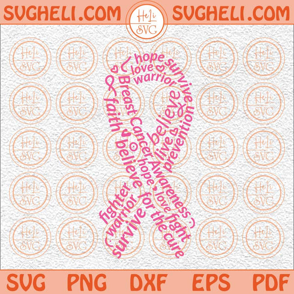 Cancer Awareness Svg Cancer Quote Svg Typography Svg Ribbon Svg Png Dxf Eps Files