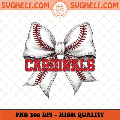 Cardinals Baseball Coquette Png Cardinals Baseball Png Sublimation Files