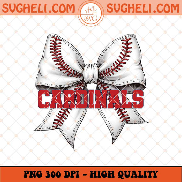 Cardinals Baseball Coquette Png Cardinals Baseball Png Sublimation Files