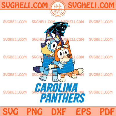 Carolina Panthers Bluey & Bingo Football Svg Bluey NFL Svg