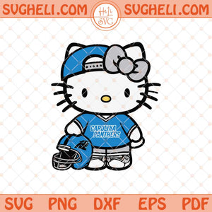 Carolina Panthers Hello Kitty Svg Carolina Football Svg Png Dxf Eps Files