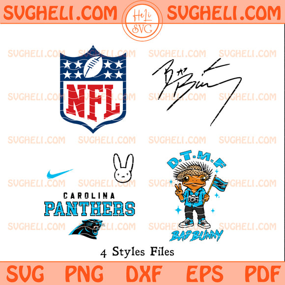 Carolina Panthers NFL Bad Bunny Svg Carolina Panthers Svg