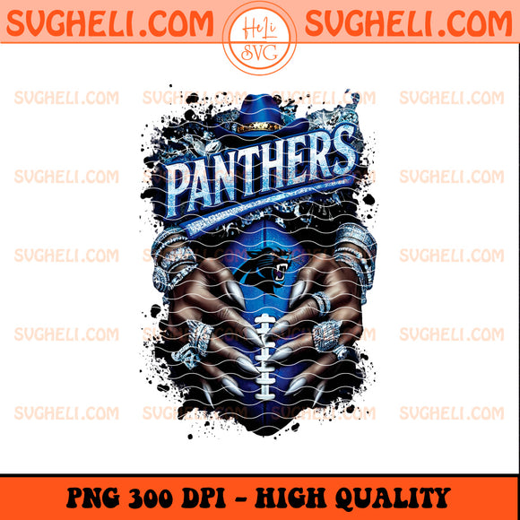 Carolina Panthers NFL Hand Nail Finger Png