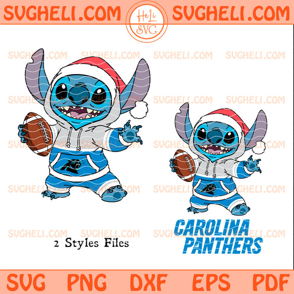 Carolina Panthers Stitch Football Christmas Svg