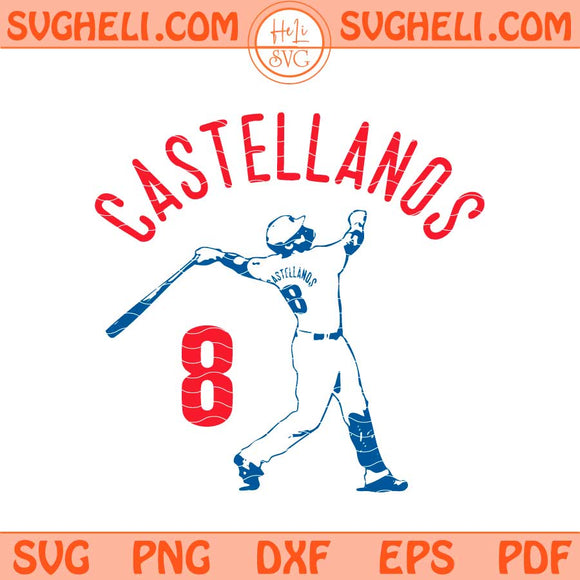 Castellanos Svg Iron On Philly Baseball 8 Svg Phillies Svg Png Dxf Eps Files