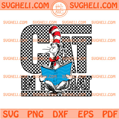 Checkered Dr Suess Cat In The Hat Svg Dr Suess Day Svg