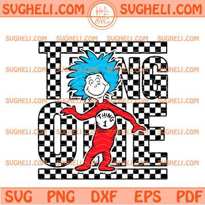 Checkered Dr Suess Thing 1 Svg Dr Suess Thing 1 Svg