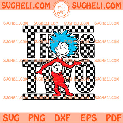 Checkered Dr Suess Thing 2 Svg Dr Suess Thing 2 Svg