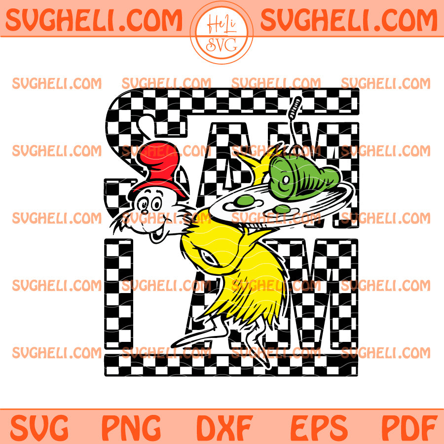 Checkered Sam I Am Svg Dr Suess Green Eggs and Ham Svg