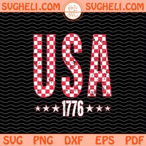 Checkered USA Svg Checkered America Svg USA 1776 Svg Png Dxf Eps Files