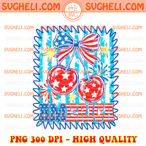 Cherry America Coquette Png 4th of July Png American Png