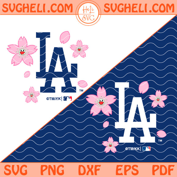 Cherry Blossom LA Dodgers Svg MLB Tokyo Series 2025 Svg Png Dxf Eps Files