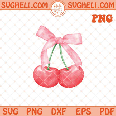 Cherry Bow Png Bow Png Aesthetic Png Ribbon Trend Png Dxf Eps Files