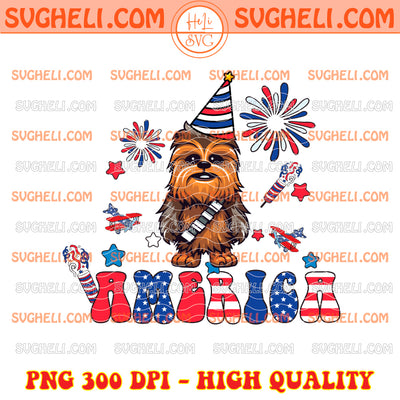 Chewbacca America Png Star War Chewbacca 4th Of July Png