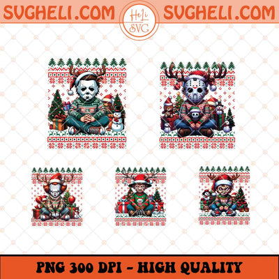 Chibi Killer Christmas Png Bundle Christmas Movie Killer Png Sublimation Files