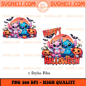 Chibi Stitch and Angel Halloween Png Stitch and Angel Png