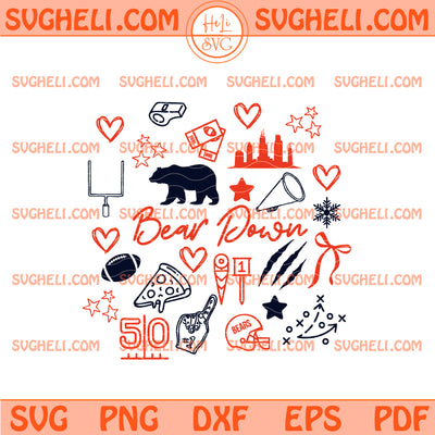 Chicago Bears Doodle Svg Da Bears Fan Art Chicago Svg