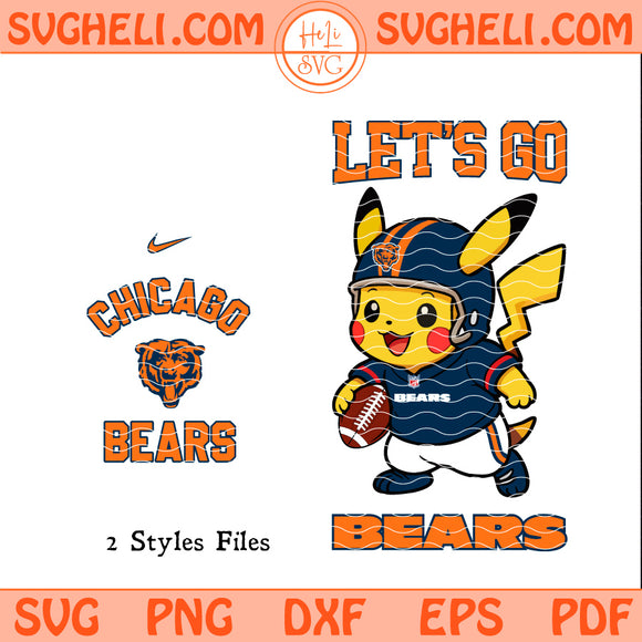 Chicago Bears Pokemon NFL Svg Chicago Bears Svg