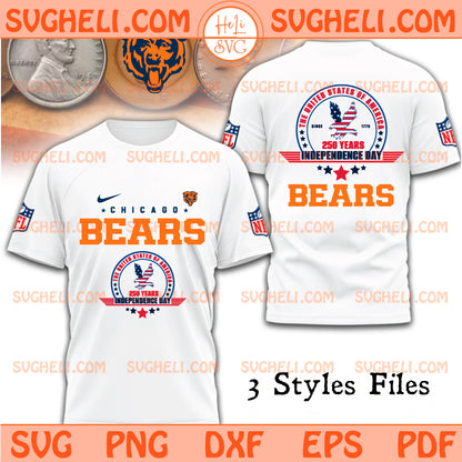 Chicago Bears USA 250th Anniversary Svg Chicago Bears Svg