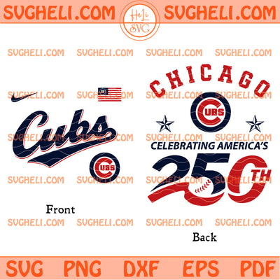 Chicago Cubs America 250th Anniversary 2026 Svg