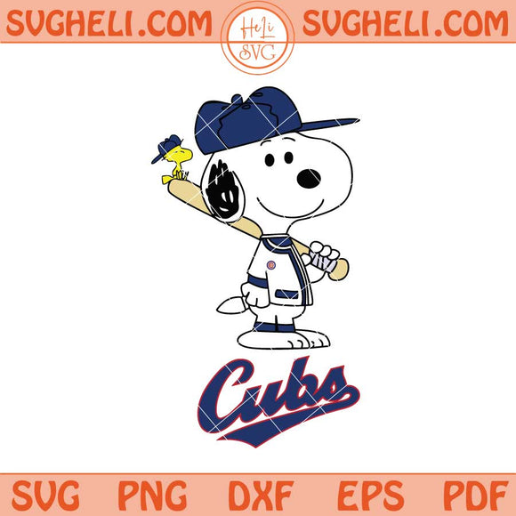 Chicago Cubs Snoopy Baseball Svg Chicago Cubs MLB Svg Png Dxf Eps Files