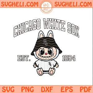 Chicago White Sox Labubu Baseball Svg Labubu MLB Svg Png Dxf Eps Pdf Files