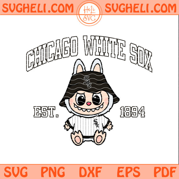 Chicago White Sox Labubu Baseball Svg Labubu MLB Svg Png Dxf Eps Pdf Files