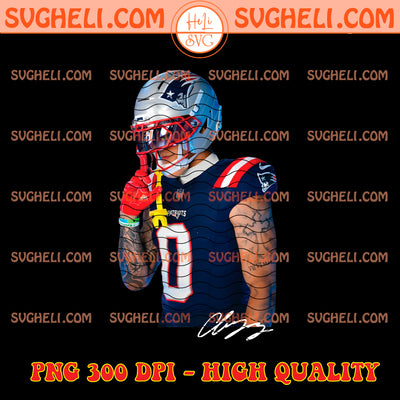 Christian Gonzalez New England Patriots Shh Signature Png