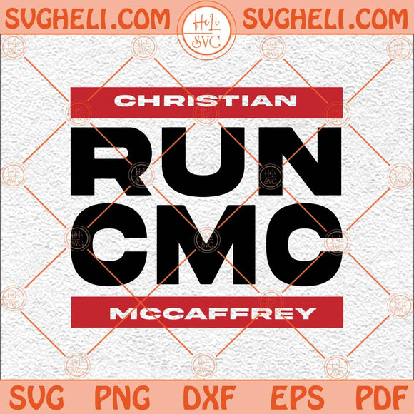 Christian Mccaffrey Run CMC San Fransisco Forty Niners Football Svg Png Dxf Eps Files