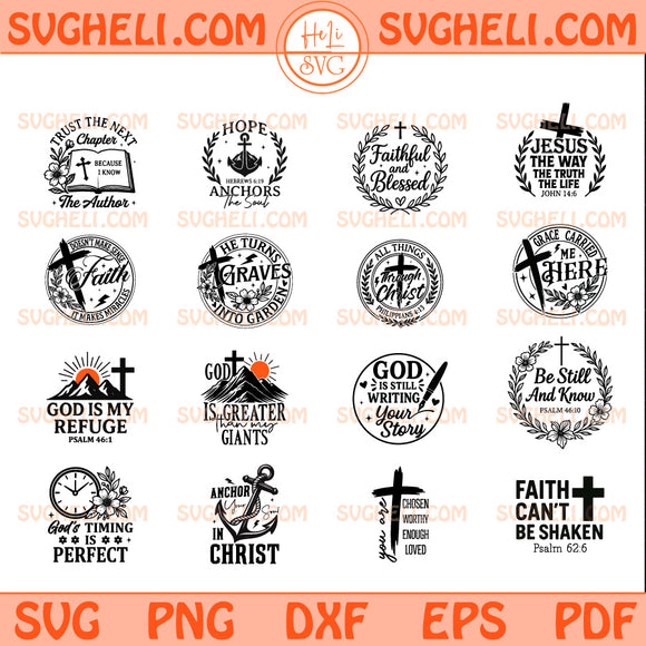 Christian Svg Png Bundle Religious Scripture Sayings Svg