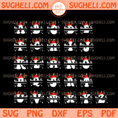 Christmas Alphabet Svg Bundle Santa alphabet Svg
