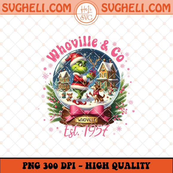 Christmas Ginchy Crystal Ball Png Whoville & Co Est 1957 Png Sublimation Files