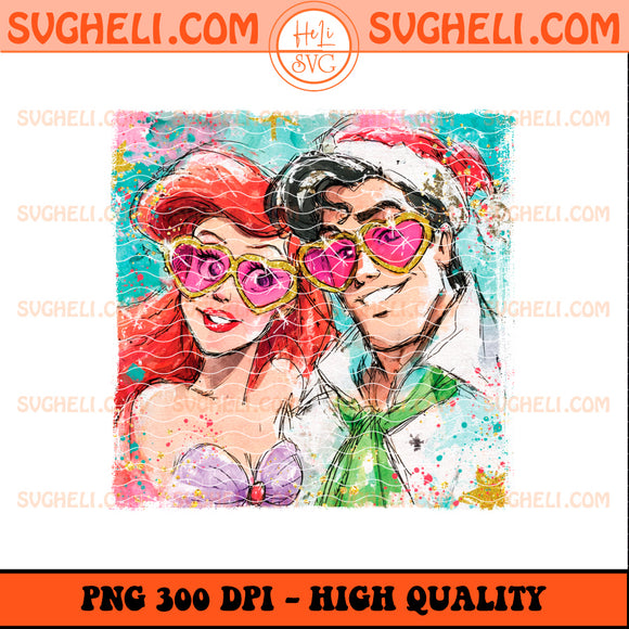 Christmas Glitter Handwritten Ariel and Eric Png