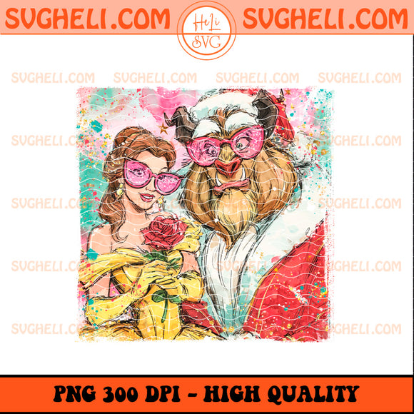 Christmas Glitter Handwritten Beauty and the Beast Png