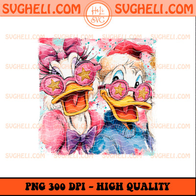 Christmas Glitter Handwritten Donald And Daisy Png